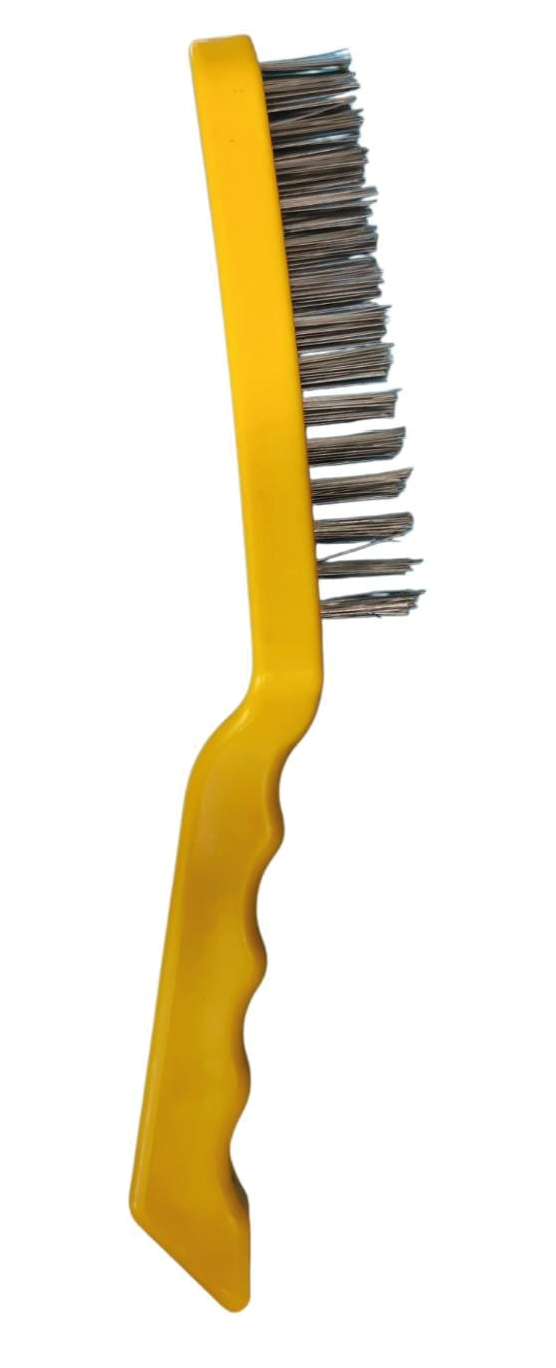 GRATA MANGO PLASTICO CEPILLO AMARILLO